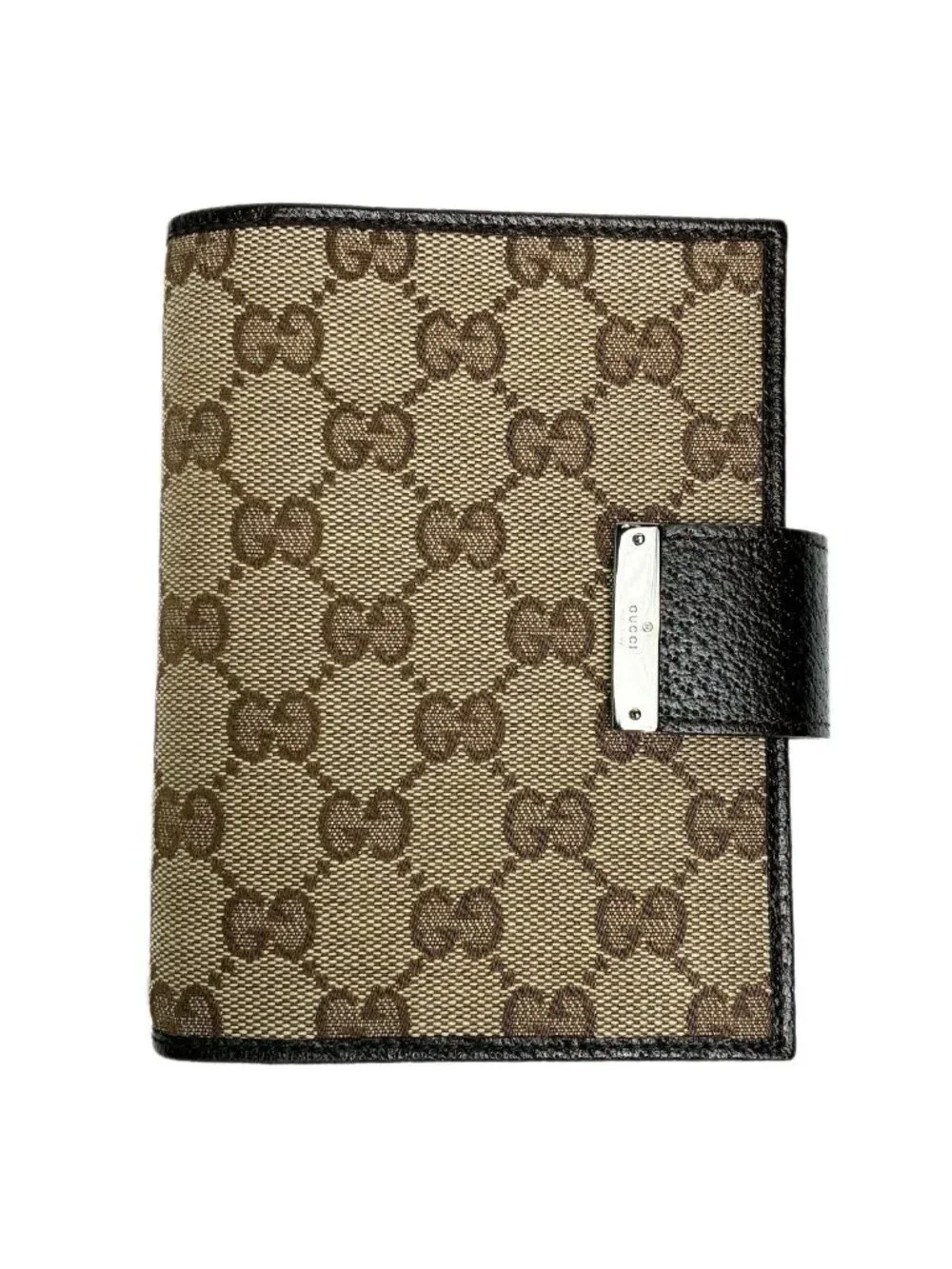 Gucci GG Canvas Agenda Notebook 6 Holes Leather
